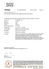 SGS Certificate of Cable Tie certificate from Hont Electrical Co., Ltd.
