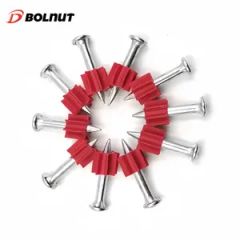 Guaranteed Quality Pd Drive Pins with 300 Head Red Plastic Flute Shoot Nails Smooth Shank 25mm Concrete Nails Power Drive Pins - Bolnut Fastener Co., Ltd