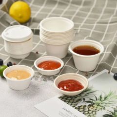 Custom Disposable Bagasse Cup 2 Oz Sauce Cup Takeaway Tableware - Image 1