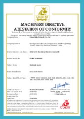 CE certificate from Jining Jinjia Hydraulic Co., Ltd.