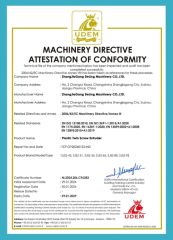 Certificate certificate from Zhangjiagang Deling Machinery Co, Ltd