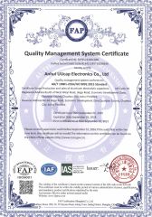 ISO9001 Certification certificate from Suzhou UUCAP Manufacturing Co., Ltd.