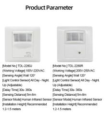 Wall Switch Tdl-2280j Smart Home PIR Motion Sensor and Motion Sensor Switch and Position Sensor - Image 2