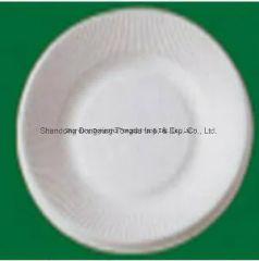 10 Inch Environmental Bagasse Pulp Round Plate Disposable Tableware Customized Customized Origin China Specification 100% sugarcane pulp - Image 3