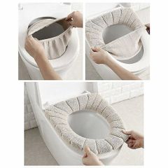 Toilet Seat Cover Pad Shape Round Hygiene Hygienic Size 17 X 14 Inch Durability Durable Texture Super Soft Waterproof - Image 4