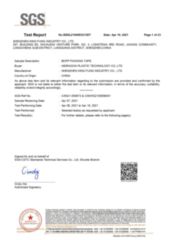 BOPP Packing Tape certificate from Shenzhen King Fung Industry Co., Ltd.