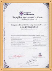BV Agreement Manufacture certificate of Cangzhou Dixin Roll Forming Machine Co., Ltd. – certificate photo, supplier certificates section