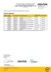 Certificates certificate from Suzhou Yangwen Textile Co., Ltd