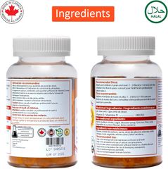 Canvita Vitamin D Halal & Vegan Gummy (400IU), Made in Canada, sugar free, 60/bottle - Image 3