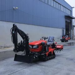 Garden Gasoline Engine Diesel Compact Power Chain Cultivator Crawler Rotary Rotavator Mini Power Tiller - Image 2