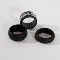 Factory Womens Silicone Rubber Rings Finger Rings with Custom Logo - Image 6