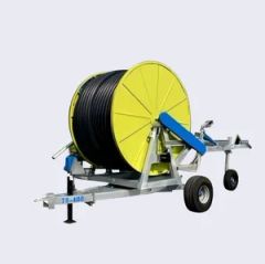 The Reel Sprinkler Irrigation Machine Precisely Controlled by an Electric Motor Is Used for The Irrigation of Garden Green Plants  - Shandong Hongsheng Intelligent Technology Co., Ltd.