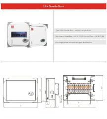 SPN Distribution Box IP Rating IP33 Type of Box TPN Door Type Double Door Connection Type 24 Way Cable Entry Bottom - Image 1