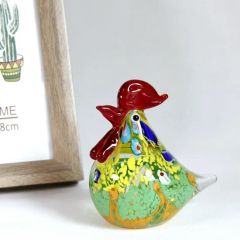 Colorful Art Deco Chicken Ornament Cartoon Design Glass Crafts Knick-Knack for Birthday Gift Decoration - Image 4