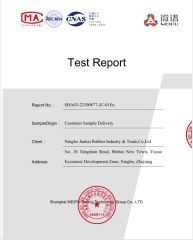 Product Testing certificate of Ningbo Junkai Rubber Industry & Trade Co., Ltd. – certificate photo, supplier certificates section