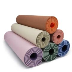 Factory Direct Wholesale Eco-Friendly Double Layer TPE Yoga Mat Non-Slip 6mm/8mm Fitness Exercise Mat with Custom Logo Print - Image 6