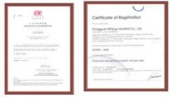 Certificate certificate from Dongguan Riteng Industrial Co., Ltd.
