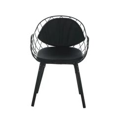 Modern Design Velvet Fabric Upholstered Leisure Armchair with Wooden Leg for Living Room Single Chair - Tianjin Tsr Import&Export Co., Ltd