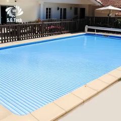 Water Crown Durable Sliding and Automatic PC Swimming Pool Cover Protection Equipment - Image 4