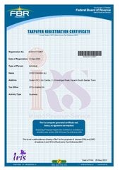 TEX PAYER CERTIFICATE certificate from KENHAR ENTERPRISES