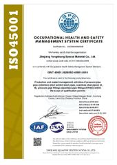 ISO45001 certificate from Wenzhou Sinco Steel Co., Ltd.