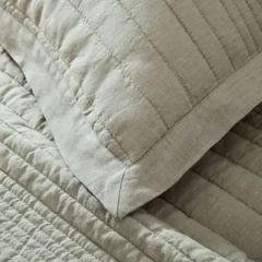 Modern Shabby Chic Reversible Linen Quilts Origin China Age Group Adults HS Code 9404904000 Pattern Solid Color Style Box Stitching - Image 2