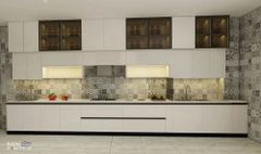Acrylic Modular Kitchen Material Acrylic Appearance Customize Kitchen Design Parallel - Image 1