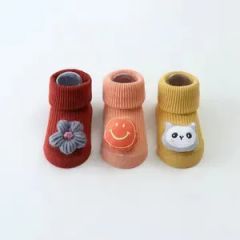 Custom Cartoon Non Slip Doll Dispensing Baby Infant Socks Bobble Thermal Socks - Image 5