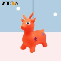 PVC Inflatable Animal Jump Toy Simple Painting Giraffe Customized Animal - Image 2