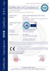 CE certificate from Hebei Jiali Rigging Manufacturing Co., Ltd
