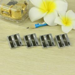 Aluminum Metal Sharpener with Double Holes Color White Style Simple Origin Anhui Model NO. 002 Shape Standard HS Code - Image 2