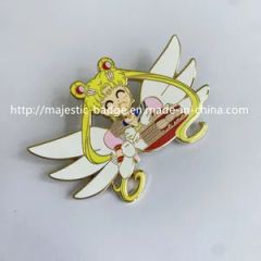 Customized Gold Plated Sailor Moon Pin Material Alloy Style Creative Trademark None Color Any Colors Specification SGS HS Code 7117190000 - Image 3