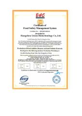 HACCP CERT. certificate from Hangzhou Union Biotechnology Co., Ltd.