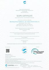 GRS certificate from NANTONG VIRTUE TEXTILE CO., LTD.