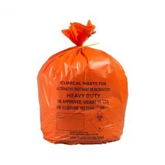 CLINICAL WASTE BAG Color Yellow Closure Type Tie Handle, Tie Top Internal Features Perforation, Punched Hole Seal Type Star-seal Bottom, Flat Seal - Image 2