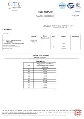 ANSI A6 Level Cut Resistant certificate from Shanghai July Textile Co.,Ltd