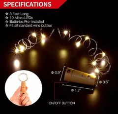 LED Battery Light String Colorful Festive Decoration Wine Bottle Light Christmas Wine Bottle Plug Light String - Image 6