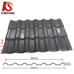 Waterproof Plastic Spanish PVC Roofing/Roof Tiles OEM Yes Size 1050mm Anti-UV Yes Type S Tiles Width 1050mm Origin China - KUNSHANG INTERNATIONAL CO., LTD.