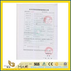 Yeyang Stone Factory Trade Capacity License Photo with NO 01182232 certificate from Xiamen Yeyang Import & Export Co., Ltd.