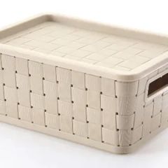 Cross Border Stackable Woven Rattan Faux Rattan Durable Baskets Storage & Organization - Image 6