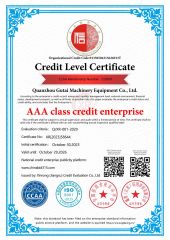 Credit Company certificate from Quanzhou Gutai Machinery Equipment Co., Ltd.