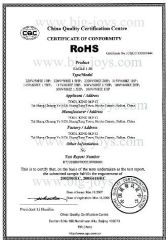 ROHS certificate certificate from Zhengzhou Bigjoys Amusement Equipment Co., Ltd.
