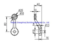 160mm Stainless Steel Glass Spider with One Short Arms; Glass Fitting Hardware, Point-Fixed Curtain Wall Hardware with High Quality and Best Price - Image 4