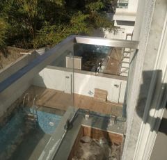 Balcony Glass Railings Design Panel Color Transparent Style Sleek, Classic Glass Type Toughened Glass Country of Origin Made in - Image 2