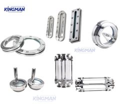 304/316L Sanitary Hygienic Straight Sight Glass with clear brash/multi-angle lighting - Image 1