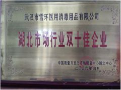 2006 qualified supplier Rewards from Market regulators certificate from Wuhan Snow Medical Disinfectant Co., Ltd.
