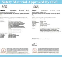Material approved by SGS certificate from Dongguan Achievement Rubber & Plastic Co., Ltd.