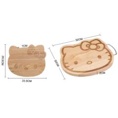 Hello Kitty Custom Engraved Kids Children Bamboo Wood Vegetables Fruits Bamboo Products Chopping Board - Image 3
