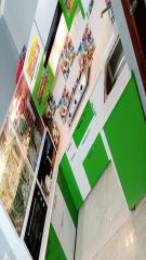 Wooden Modern Modular Kitchen Cabinet Colour Green Material Wooden Appearance Modern Finish type Polished Door Finishing - Kadari Steels Metals