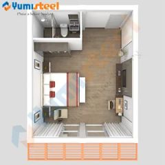 Japanese Style Prefabricated Modular Steel Structure Building Hotel Apartment Camp Prefab Capsule House Container House - Image 5